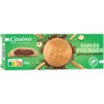 Casino - Sablés fourrés goût cacao noisette -125 g