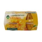 Leader Price - Coupelles de fruits pêches - 4x113 g