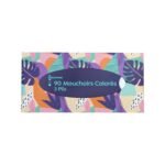 Leader Price - Mouchoirs colorés 3 plis x90 mouchoirs