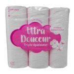 Leader Price - Papier toilette ultra douceur triple épaisseur moelleux résistant & doux x9 rouleaux