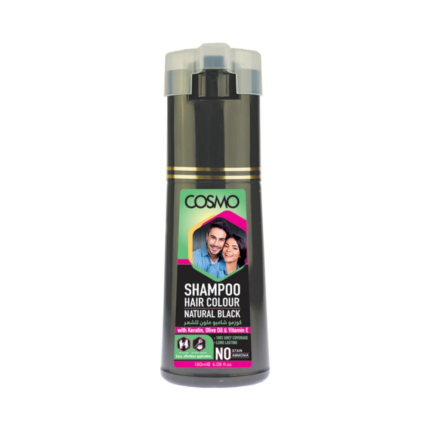 Cosmo - Shampooing colorant pour cheveux noirs naturels - 180 ml